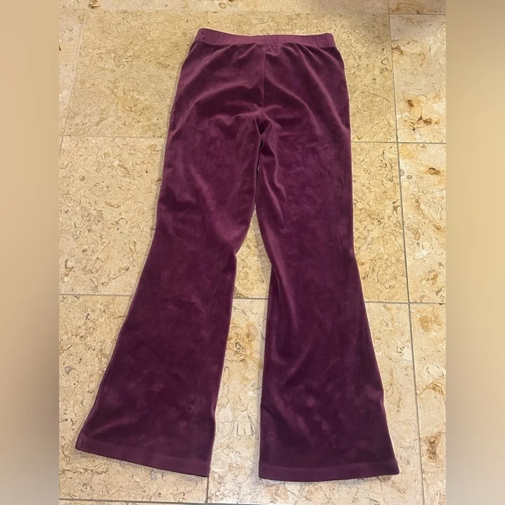 Tea Collection Kids Size 12 Velvet Flare Pants - Plum